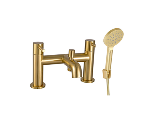 TREVISO (Dual Lever) Bath Shower Mixer With Kit- BRUSHED GOLD