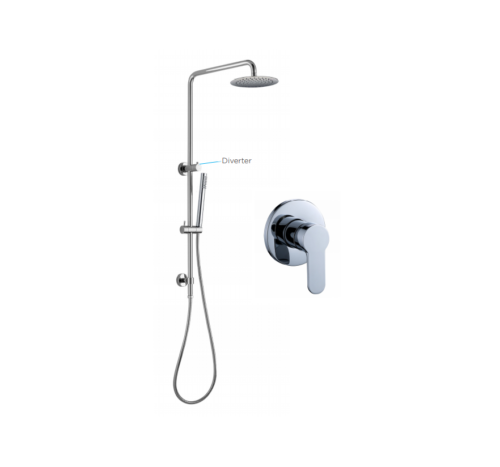 RIGID RISER SHOWER KIT – Round Diverter (Option 2)