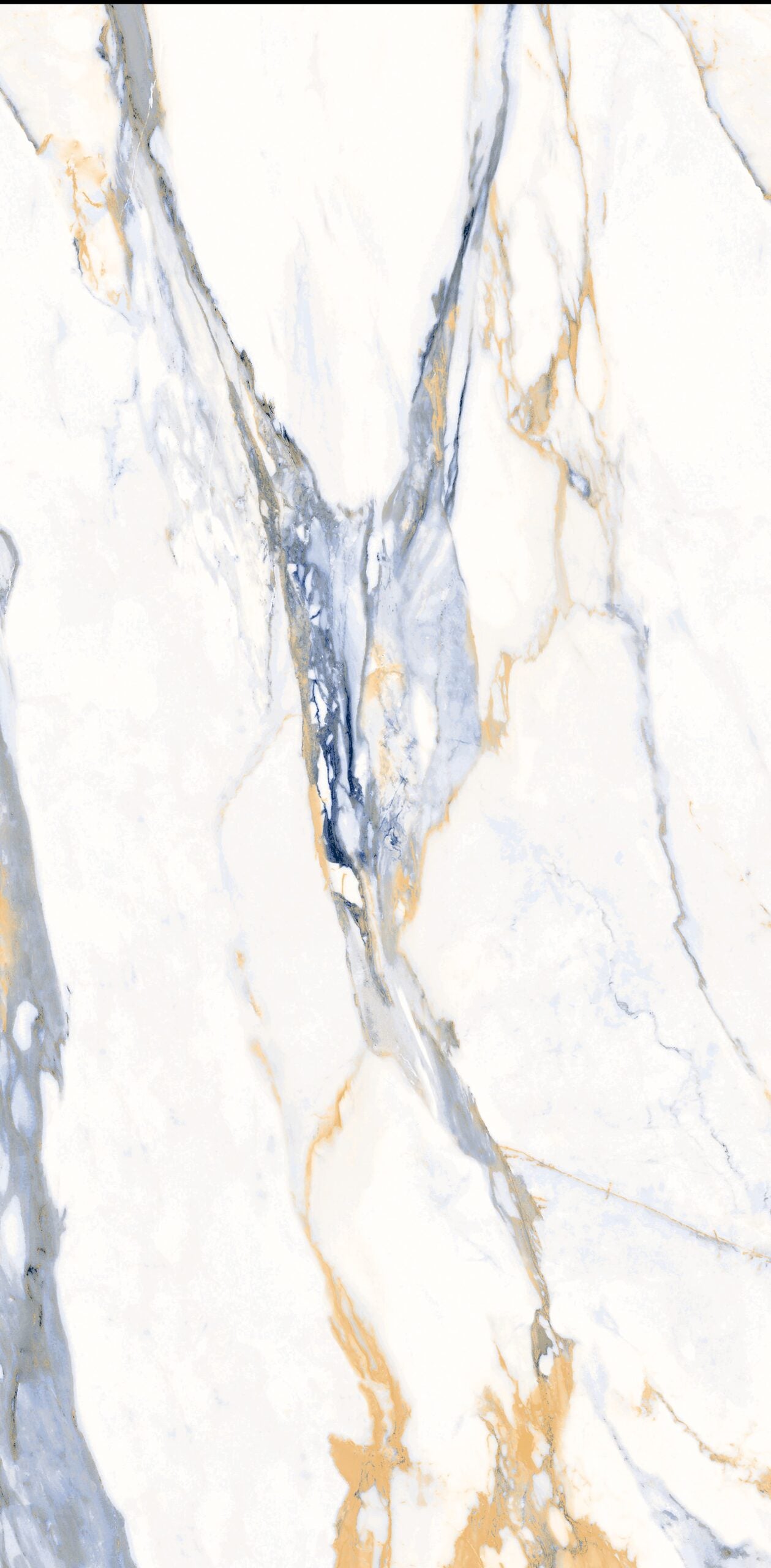 Marble pattern with gold and blue accents on a light background named Victorian Blue